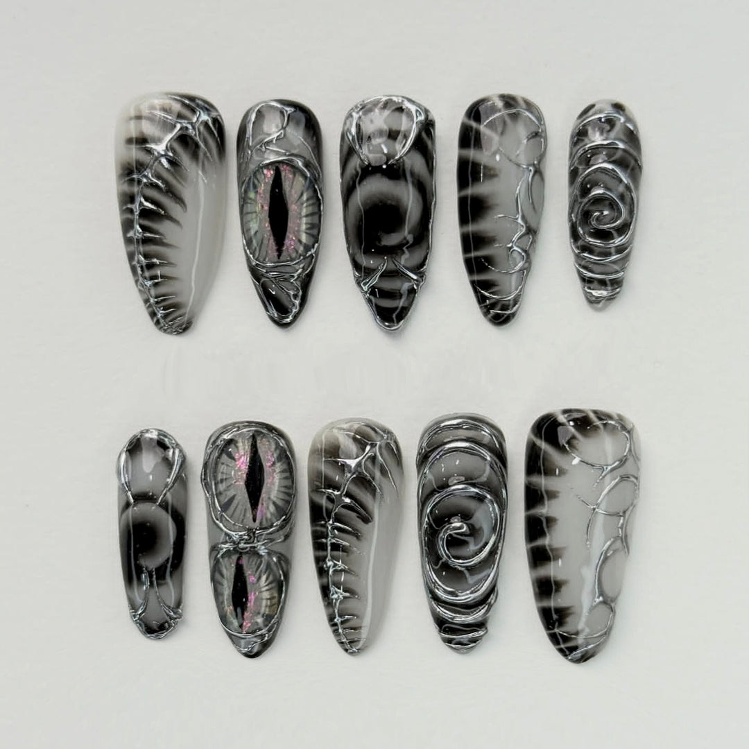 Gothic Fantasy Press-On Nagelkunst Set