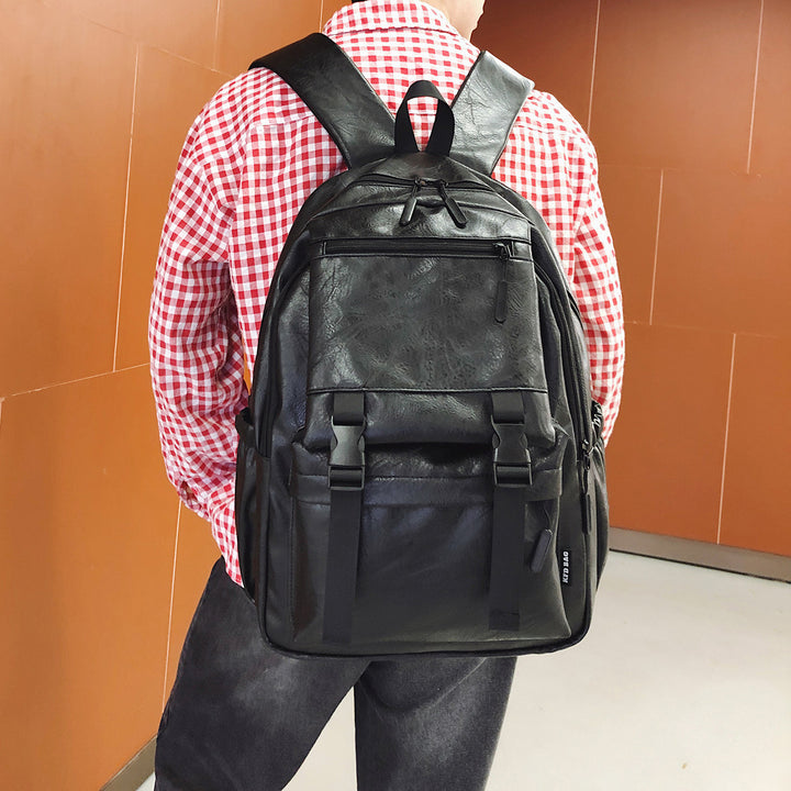 Stylischer Multifunktions-Leder-Rucksack Karnz