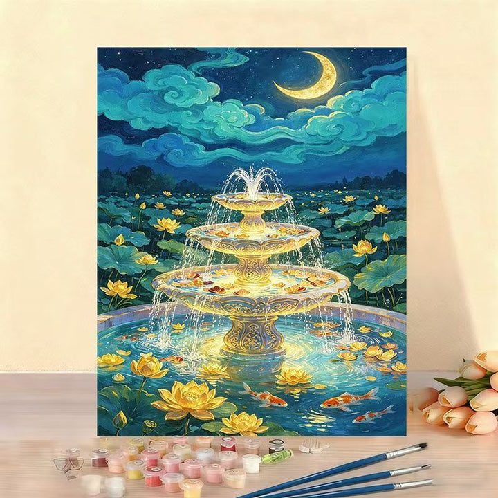DIY Aquarell Brunnen Malen nach Zahlen Set Karnz