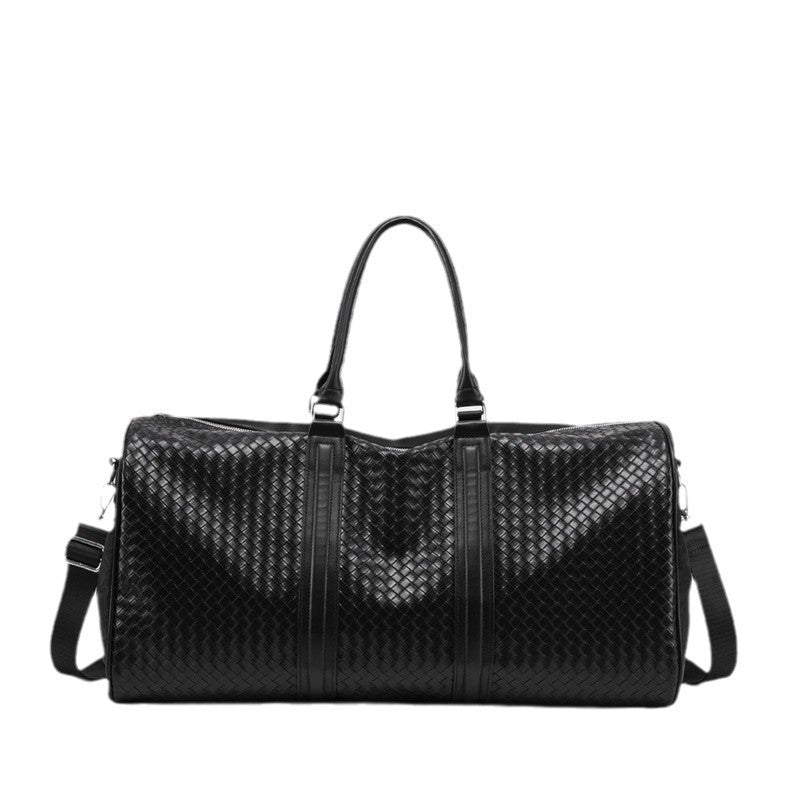 Premium gewebte Leder Wochenend-Duffel-Tasche Karnz
