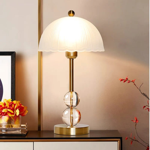 Zeitgenössische Glaslampenschirm Tischlampe