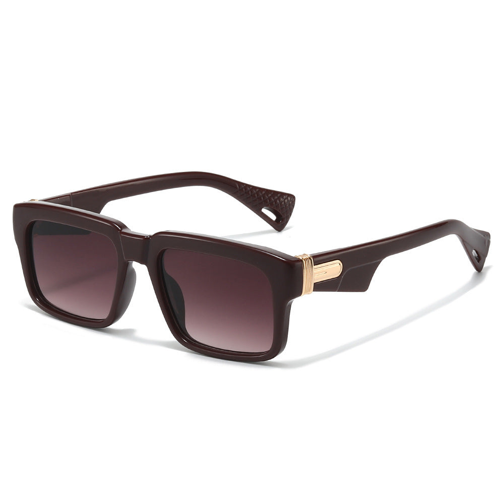 Chic Weitkrempige Quadratische Sonnenbrille Karnz