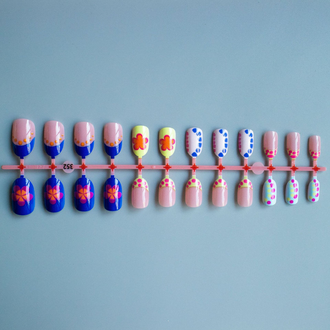 Künstlerisches floral ombre Nagelkunst Set