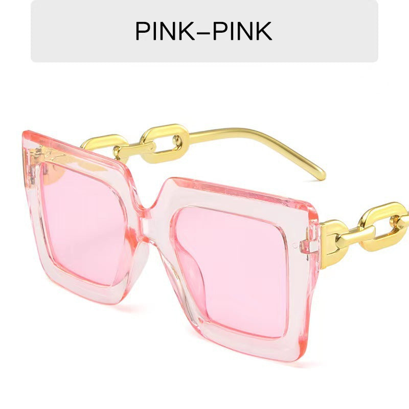 Stylische breite quadratische Sonnenbrille Karnz