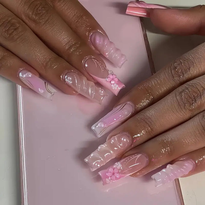 Künstlerische Blumen Nagelverzierungen Karnz 1787977866