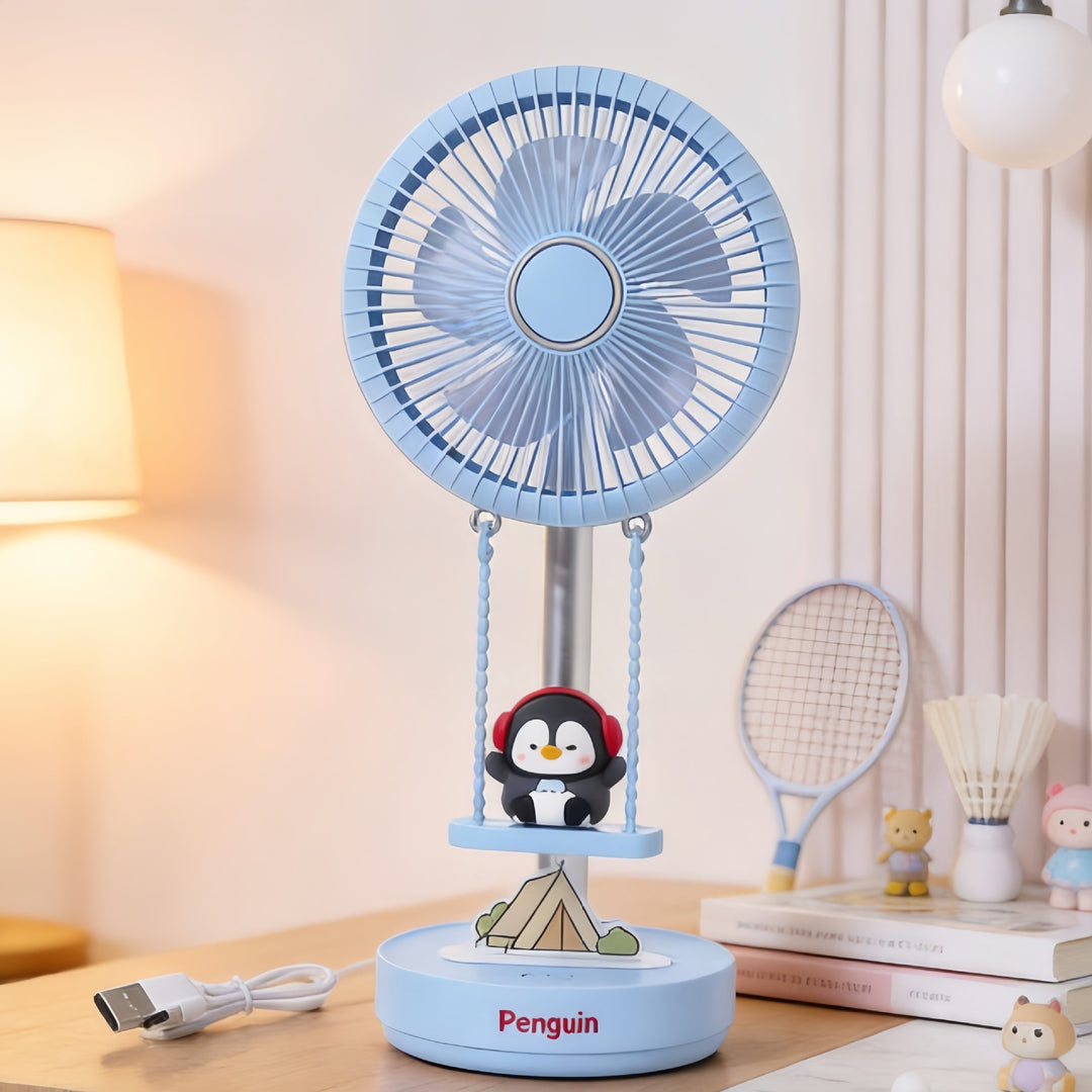 Damen Tischventilator im verspielten Pinguin-Design Karnz