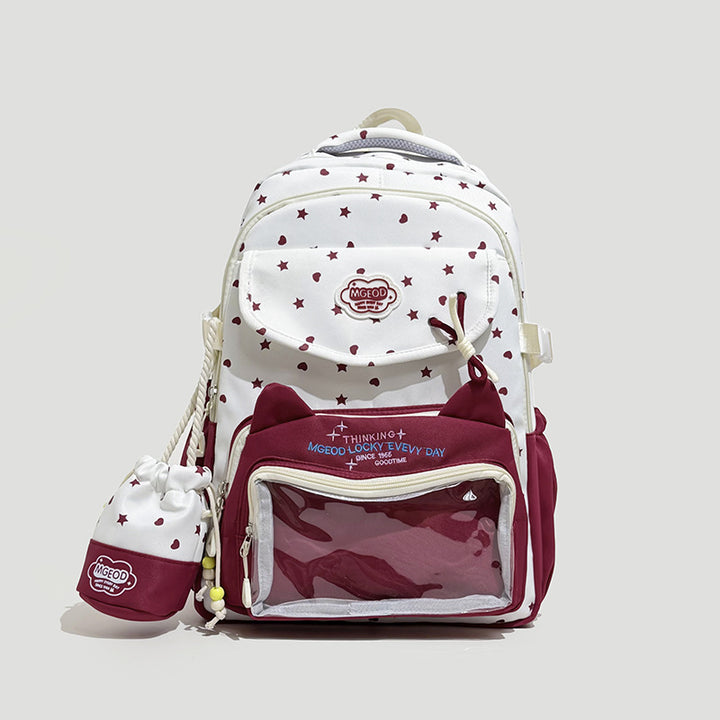 Verspielter Katzenohr-Design Rucksack Karnz