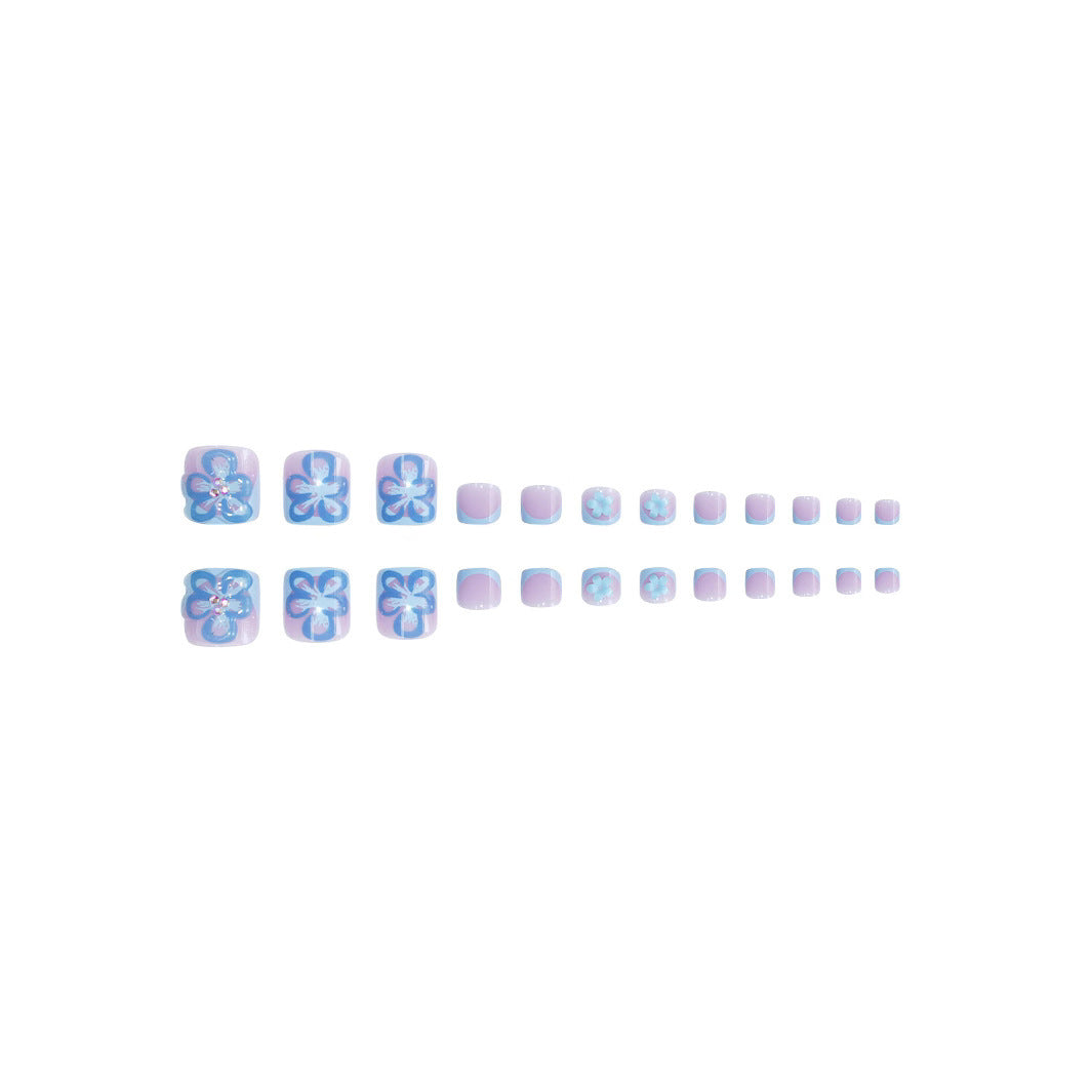 Floral 3D Press-On Nail Art Extensions Karnz