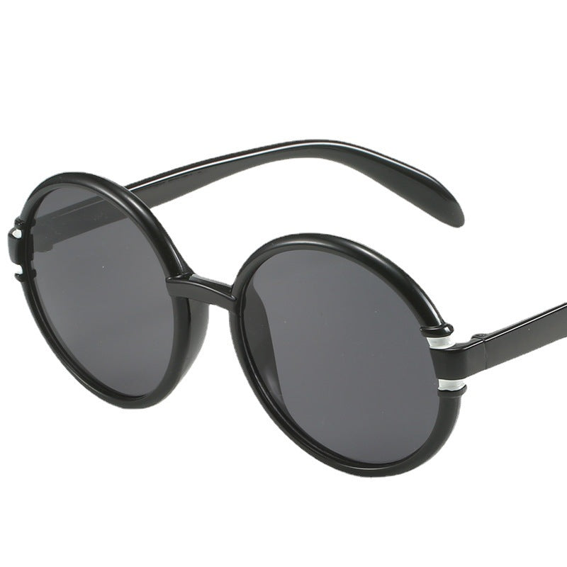 Damen runde Sonnenbrille im trendigen Leopardenmuster mit UV-Schutz Karnz