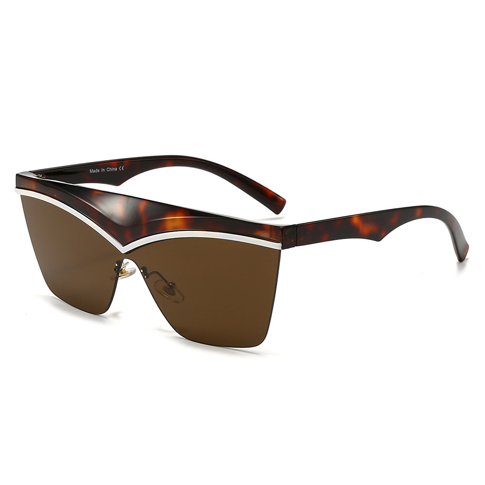 Damen Designer-Sonnenbrille mit asymmetrischem Rahmen und hochmodernen Gläsern Karnz