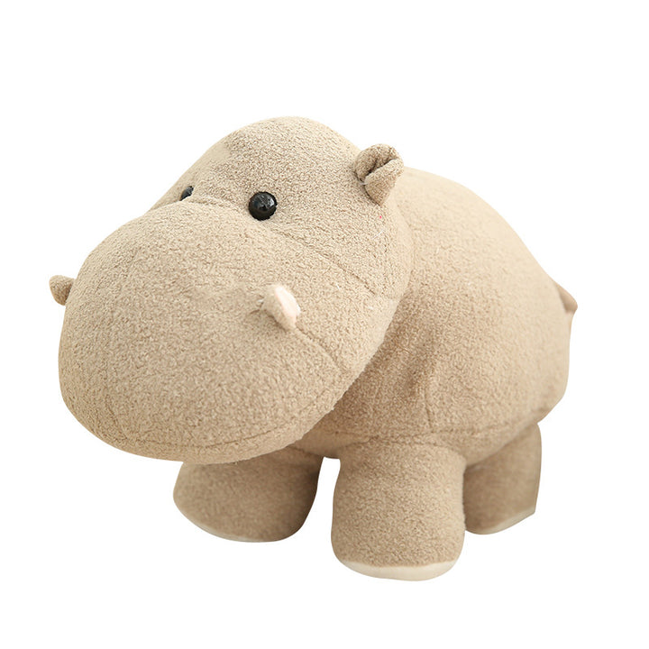 Plüsch-Hippo-Kuschel-Kissen mit gewichtetem Kern und ultra-weichem Mikrofleece-Bezug Karnz
