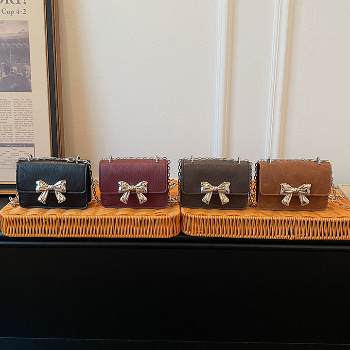 WoCharming Schleifenverzierte Mini-Handtasche Karnz