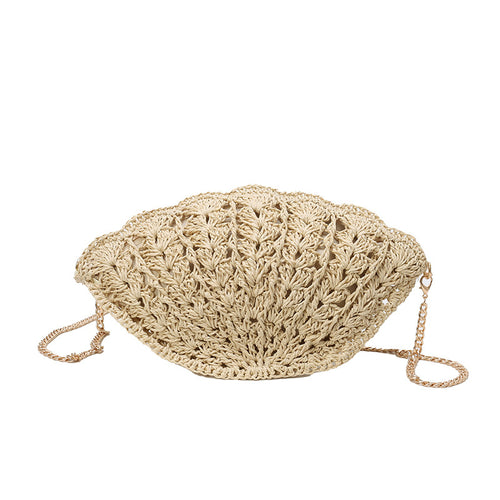 Elegante Häkel-Handtasche in Muschelform