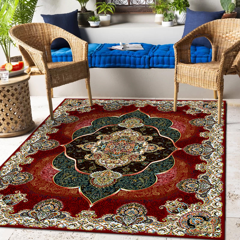 Elegante Vintage Blumen Teppich