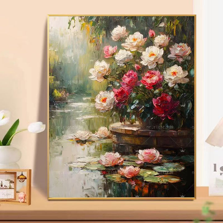 Florale Landschaft Ölgemälde Wandkunst Karnz