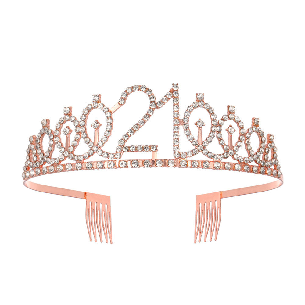 Damen Kristallverzierte Tiara mit elegantem Design Karnz
