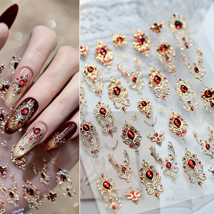 Luxuriöse Nail Art Gem Verzierung