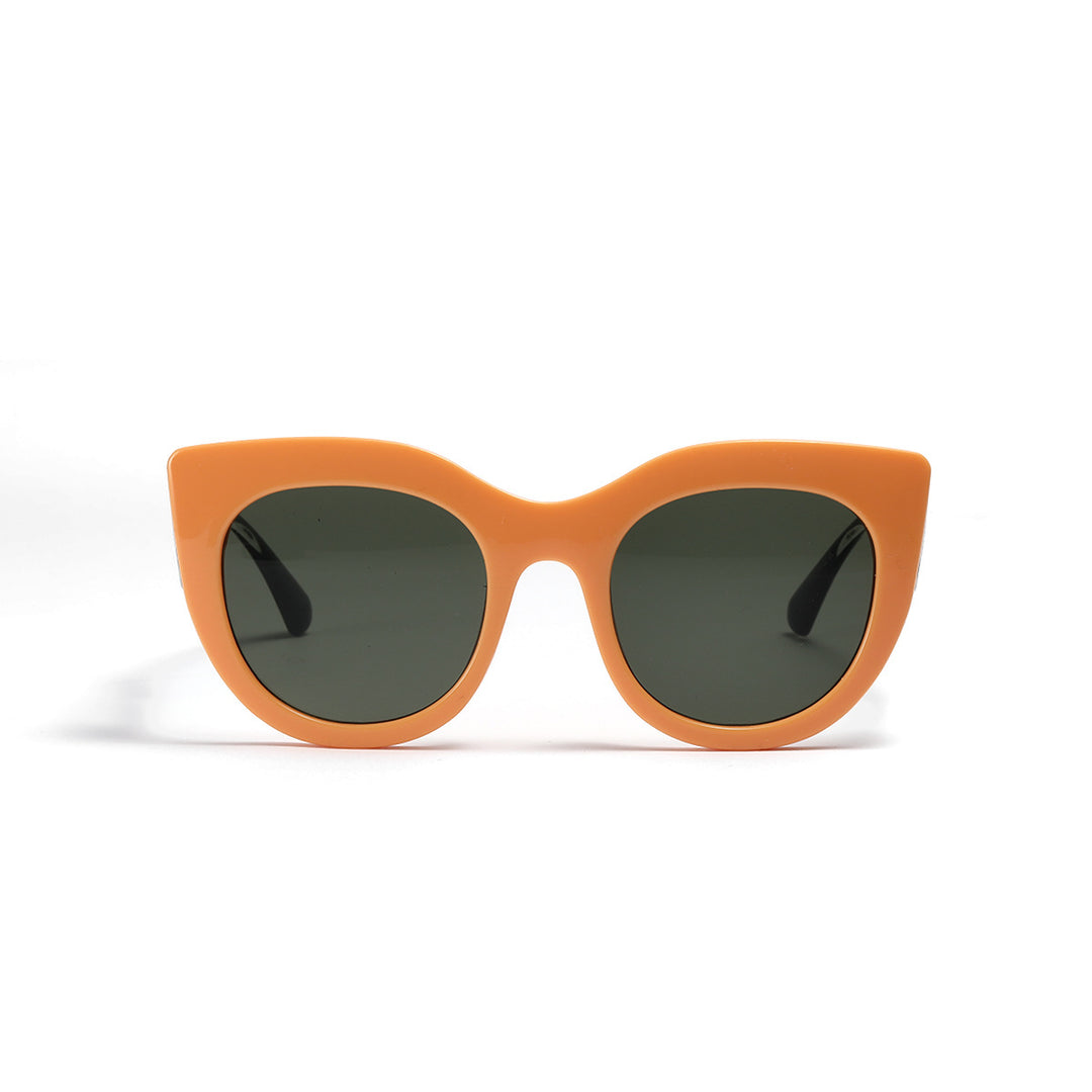 Damen modische Cat-Eye Sonnenbrille mit breiten UV-Schutz Gläsern Karnz