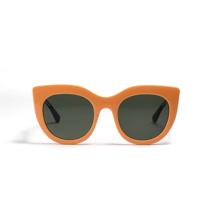 Damen modische Cat-Eye Sonnenbrille mit breiten UV-Schutz Gläsern Karnz