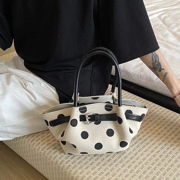Polka Dot Strukturierte Handtasche Karnz