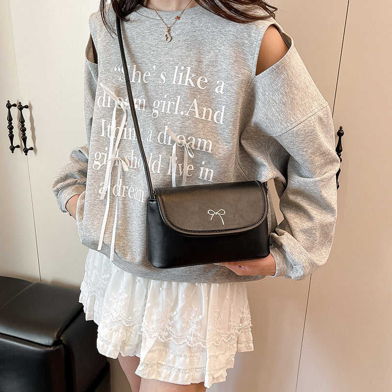 Minimalistische Schleifen-Detail Crossbody-Handtasche Karnz