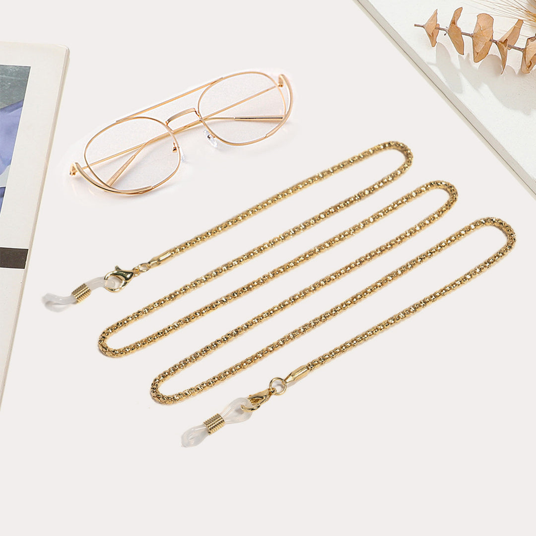 Elegante versilberte Brillen Kette Karnz