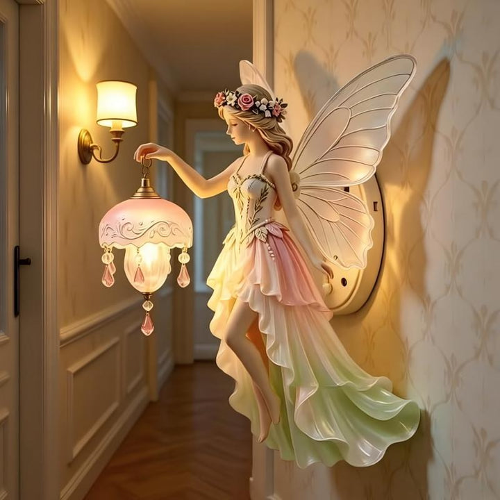Dekorative Feenfigur mit LED-Licht Karnz