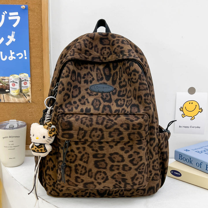 Stylische Leopardprint-Rucksack