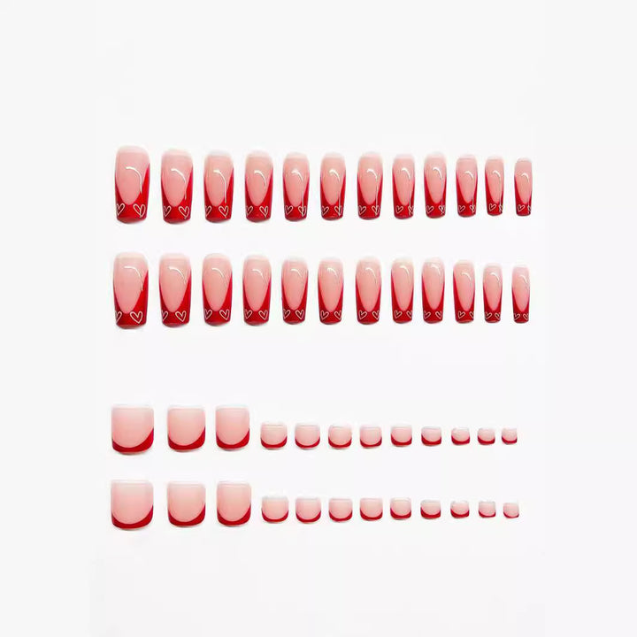 Kreative French Tip Nagelkunst Verlängerungen Karnz