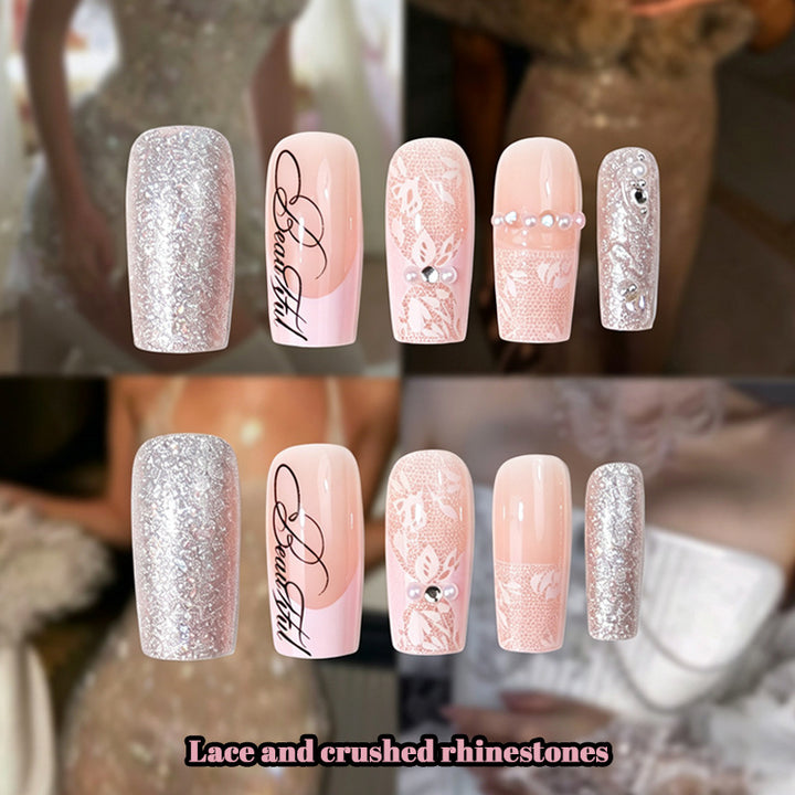 Schimmernde elegante Press-On-Nagelspitzen Karnz