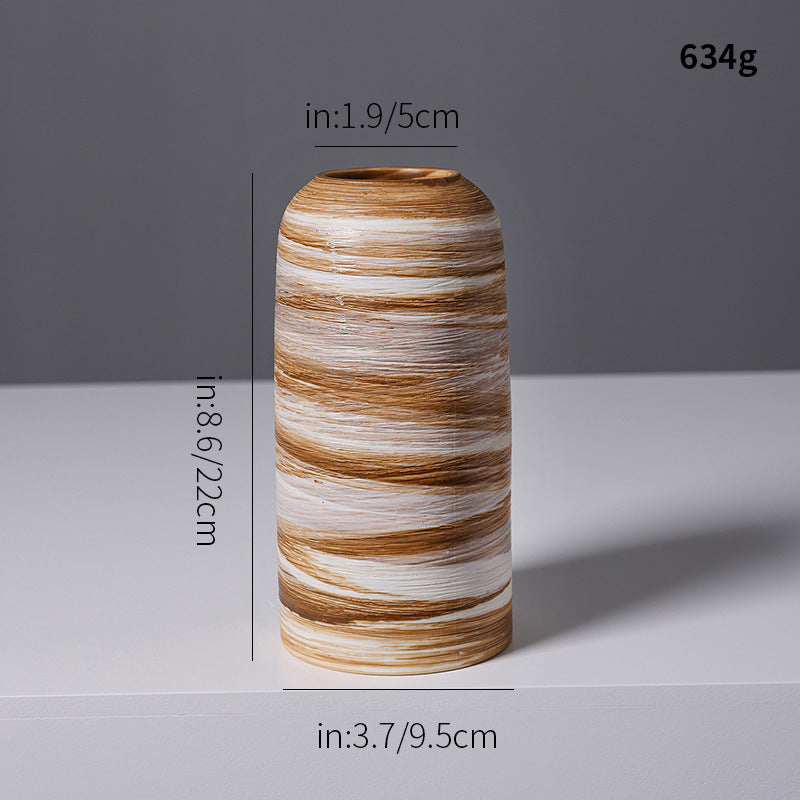 Künstlerische Spiraldesign Keramikvase Karnz