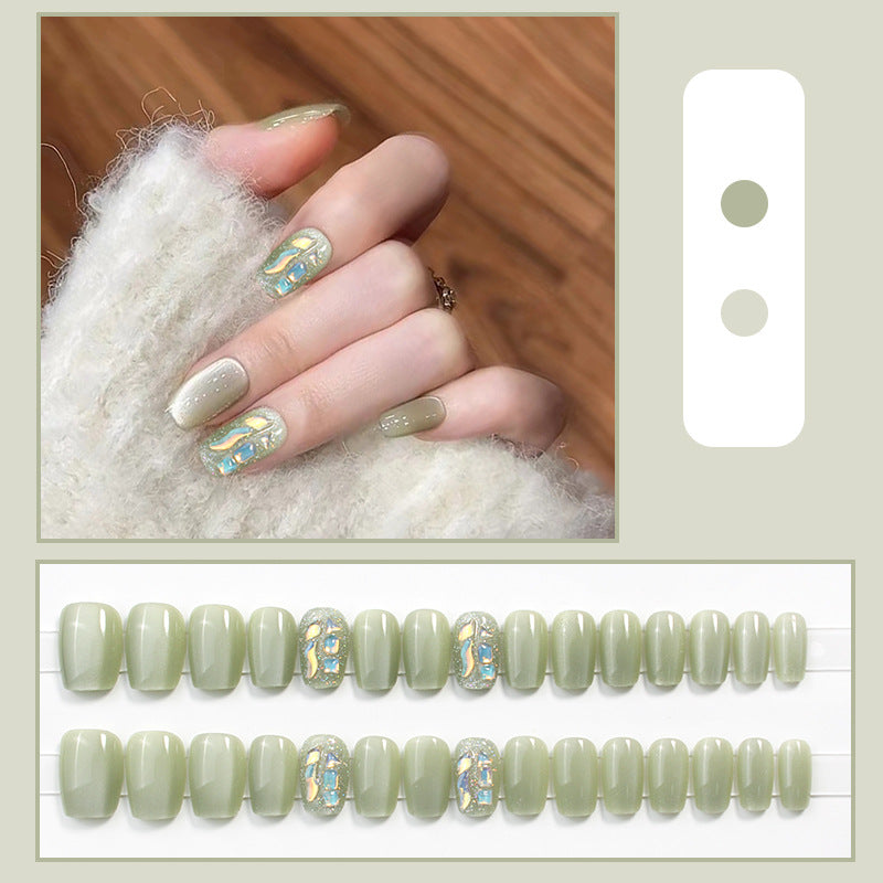 Dekorativer Press-On-Nagelspitzen-Satz mit geometrischen Designs Karnz