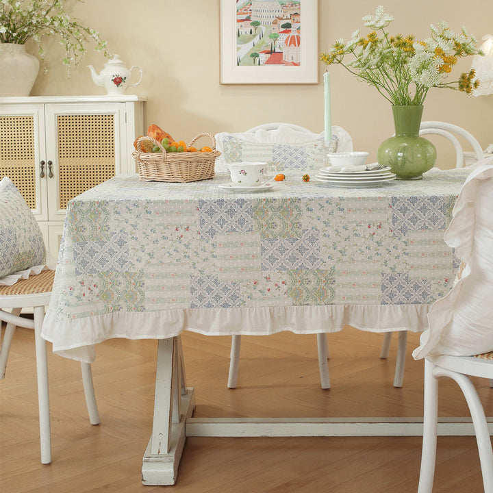 Vintage-Patchwork-Tischdecke