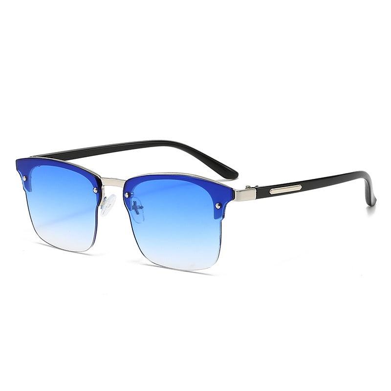 Damen elegante quadratische Sonnenbrille mit metallischen Akzenten Karnz