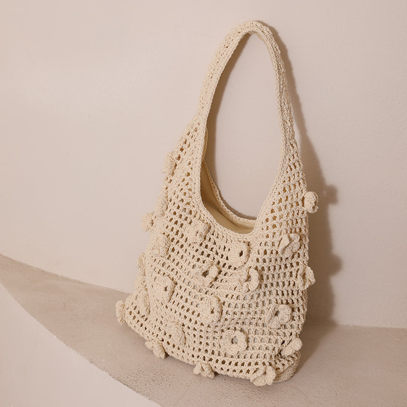 Damen Handgeknüpfte Blüten-Tasche Karnz
