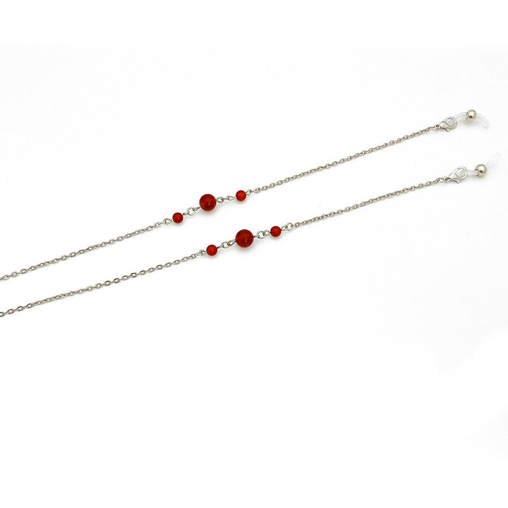 Elegante Schmuckhalterkette mit Roten Akzenten Karnz