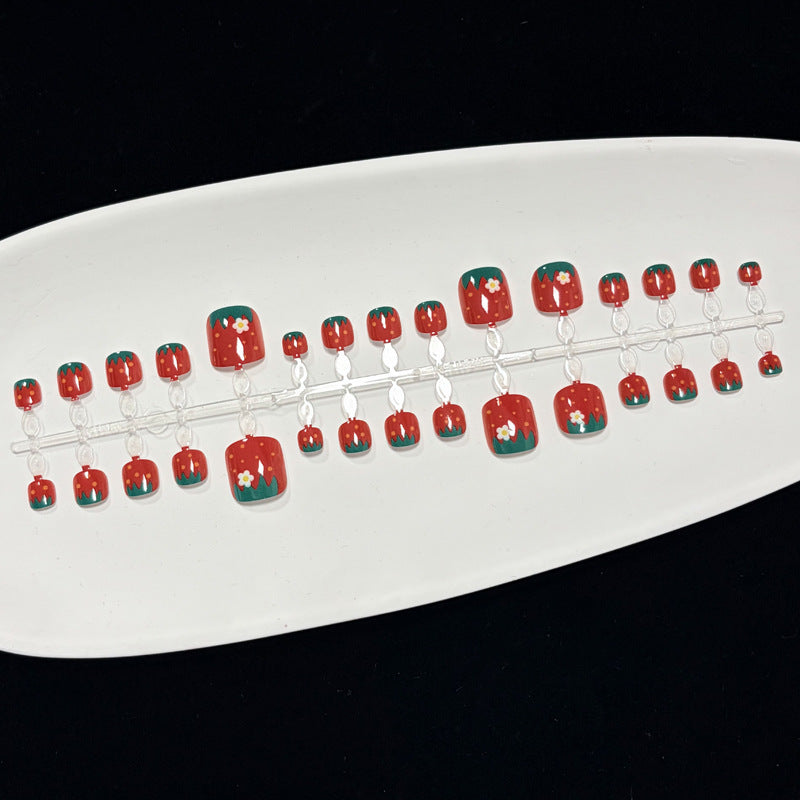 Künstlerisches Erdbeer-Nagelkunst-Set Karnz