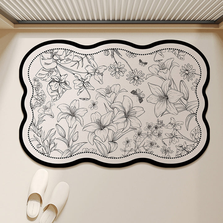 Floral-förmige dekorative Teppichmatte