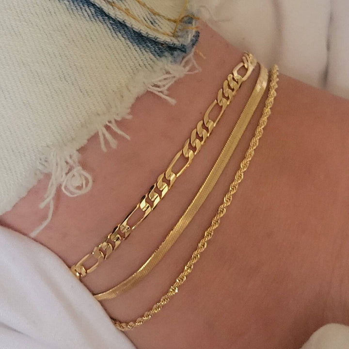 Elegante Doppelkettenfußkette Karnz