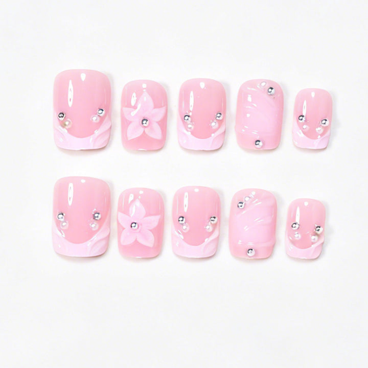 Dekoratives Florales Acryl-Nagelkunst Set Karnz