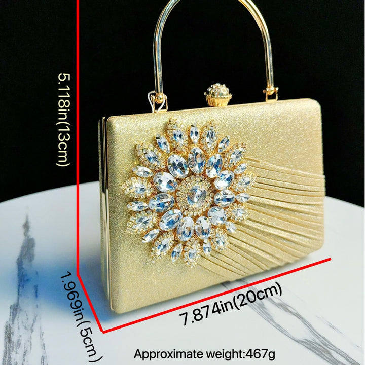 Luxuriöse mit Strass verzierte Abendhandtasche