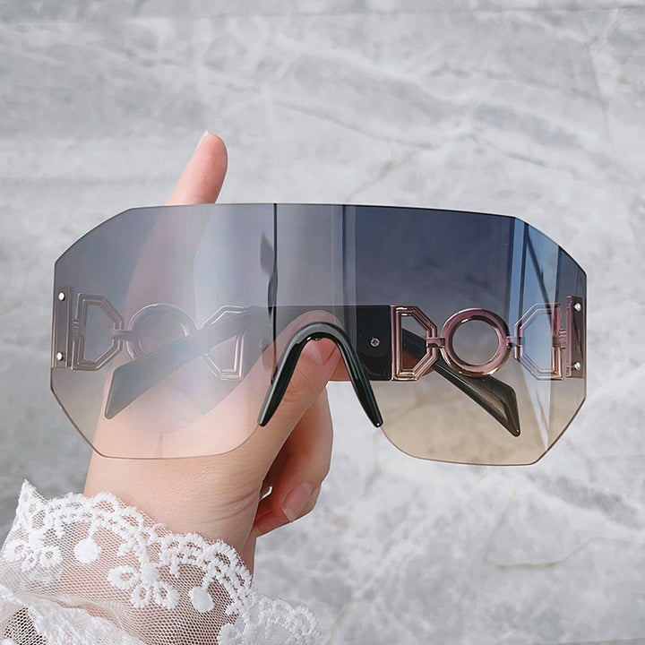 Fashion Statement Breitkrempige Schild Sonnenbrille Karnz