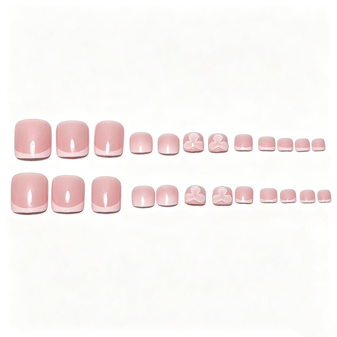 Dekorative Press-On Nail Art Tipps mit Schleifen-Design Karnz