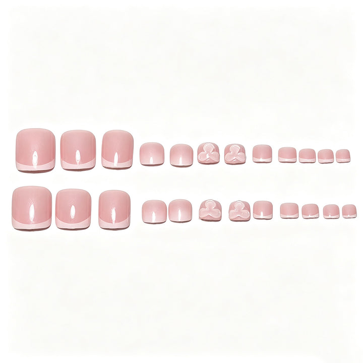 Dekorative Press-On Nail Art Tipps mit Schleifen-Design Karnz