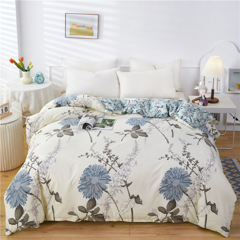 Elegantes Blumendesign Bettwäsche Set