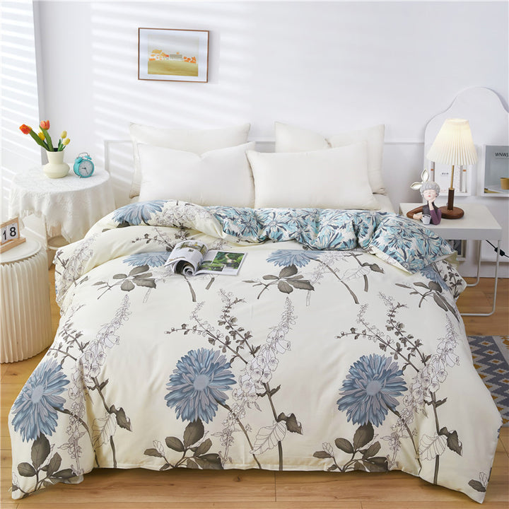 Elegantes Blumendesign Bettwäsche Set