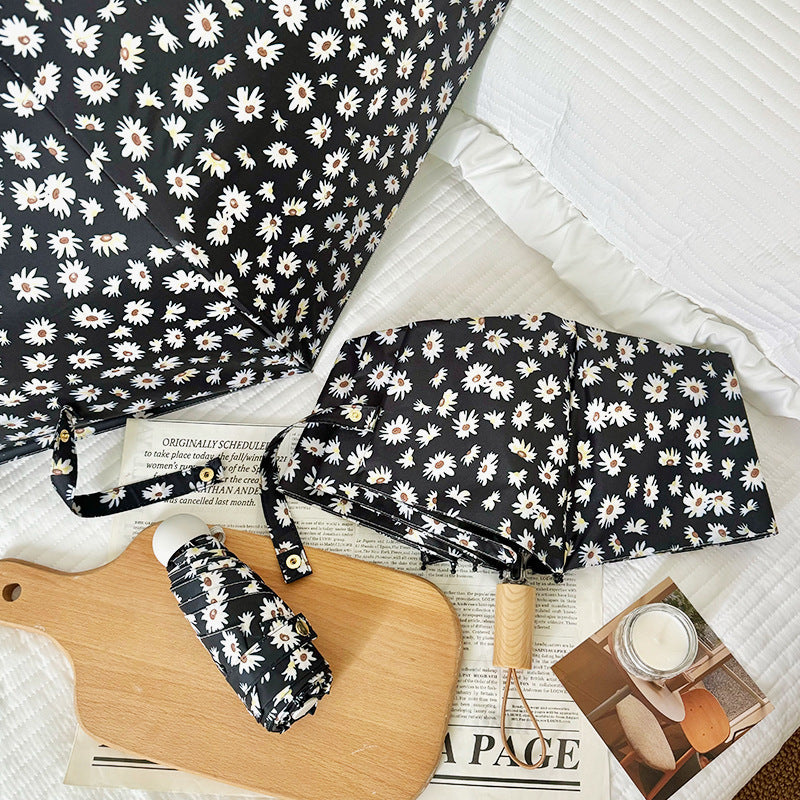 Damen Faltbare Einkaufstasche mit charmantem Blumendesign Karnz