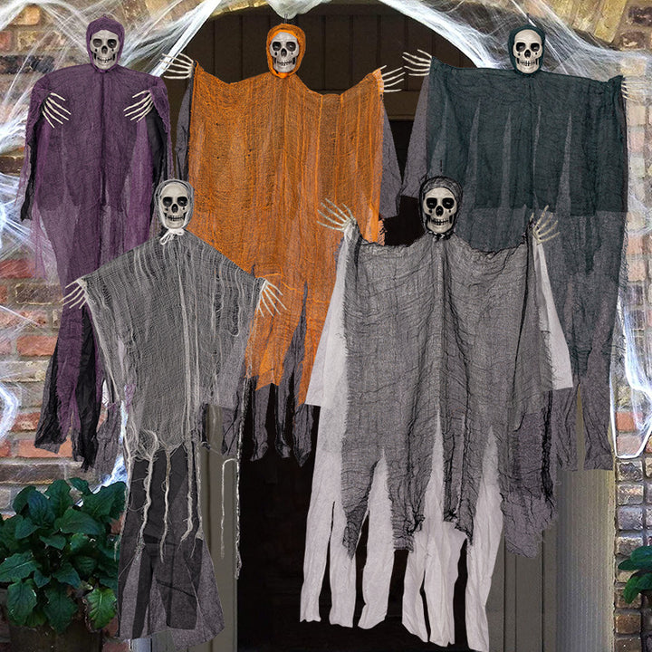 Spooky hängende Skelett Phantom Dekoration Karnz