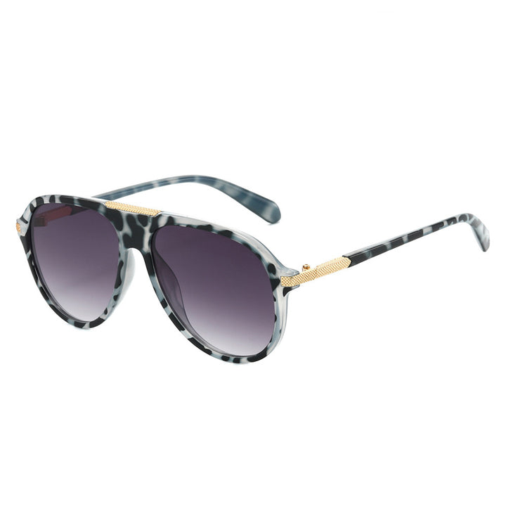 Oversized Aviator Sonnenbrille mit metallischen Akzenten Karnz