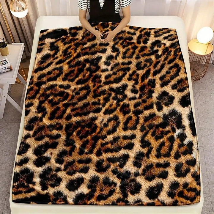 Plüsch Leopard Druck Wurfdecke